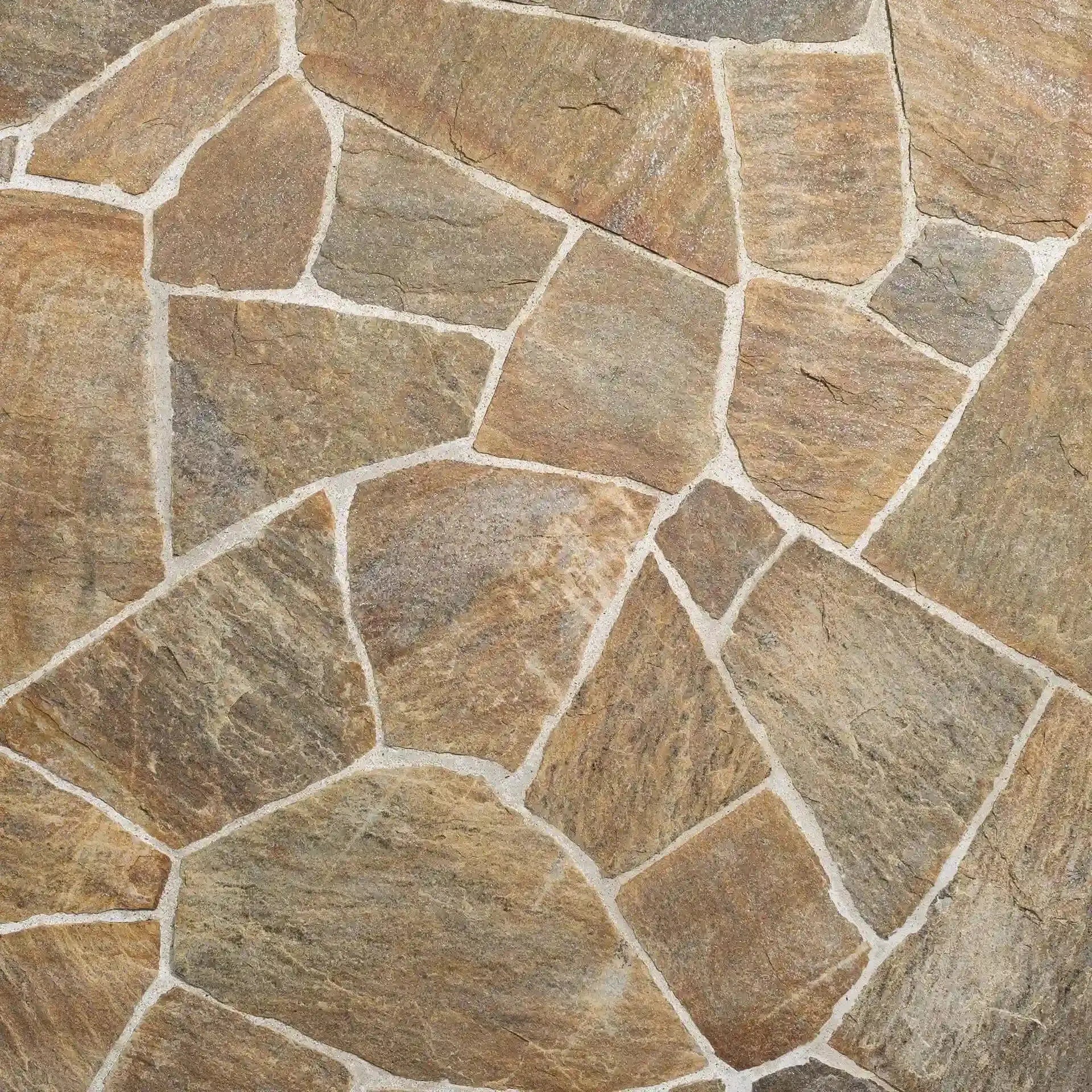 Opus Incertum en GNEISS BEIGE Minéral pierre naturelle